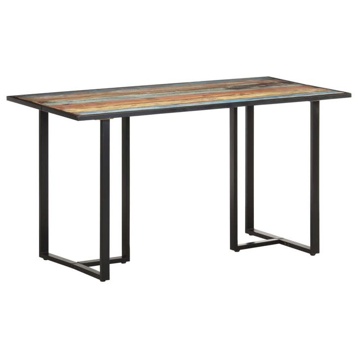 vidaXL Eettafel 140 cm massief gerecycled hout, Maison & Meubles, Tables | Tables à manger, Envoi