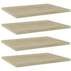 vidaXL Wandschappen 4 st 40x30x1,5 cm bewerkt hout sonoma, Huis en Inrichting, Woonaccessoires | Wandplanken en Boekenplanken