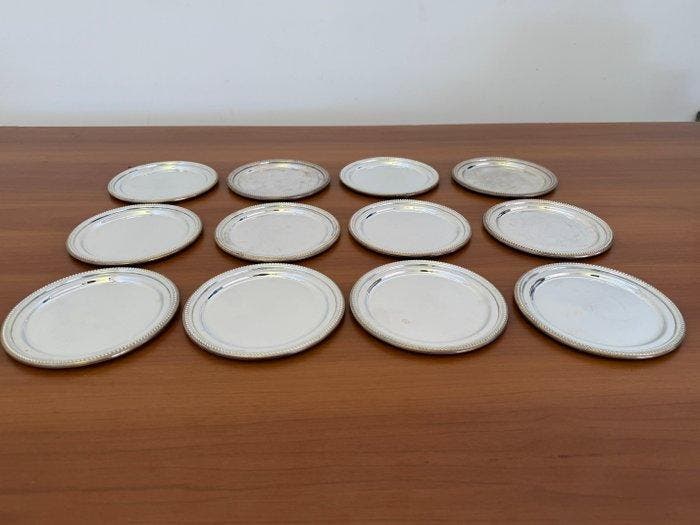 Christofle - Onderzetter (12) - Verzilverd, Antiquités & Art, Antiquités | Meubles | Tables