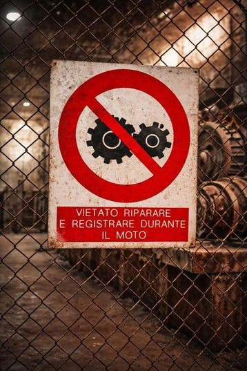 Set van twee industriële vintage borden met de tekst