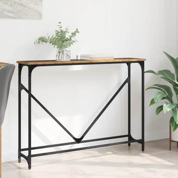 vidaXL Wandtafel Oud Hout 102 x 23 x 75 cm Bewerkt hout, Verzenden