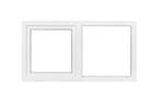 PVC raam vast-draaikiep b150xh80 cm Wit, Ophalen of Verzenden, Gevelraam of Ruit
