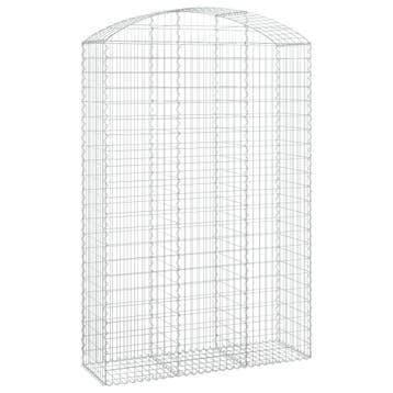 vidaXL Schanskorf gewelfd 150x50x220/240 cm gegalvaniseerd, Tuin en Terras, Verzenden, Nieuw