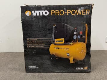 Veiling - Vito oliecompressor 24L 10bar Pro-Power, Gebruikt