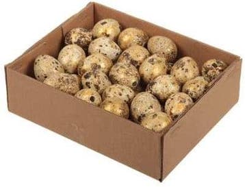 Kwarteleitjesmix naturel goud 48 stuks uitgeblazen voor, Nieuw
