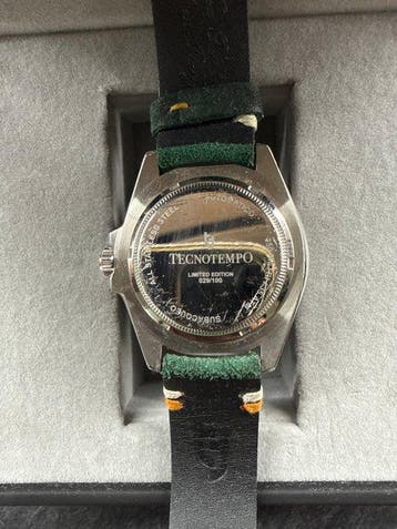 Tecnotempo - Diver 350 Meters WR - TT.350P.VV(Green/ Leather, Nieuw