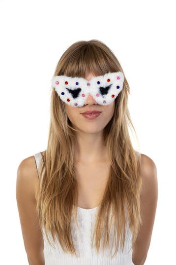 KIMU® Hartjes Bont Zonnebril Wit Montuur Steentjes Kunststof, Hobby en Vrije tijd, Ophalen of Verzenden, Nieuw