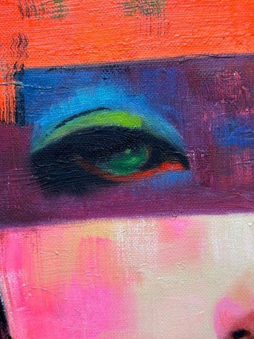 Irene Caligo (1979) - Maschera di neon rossa