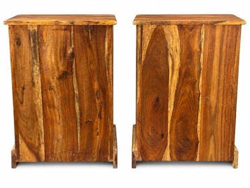 Kleerkast (2) - hard hout, Smeedijzer - vintage houten