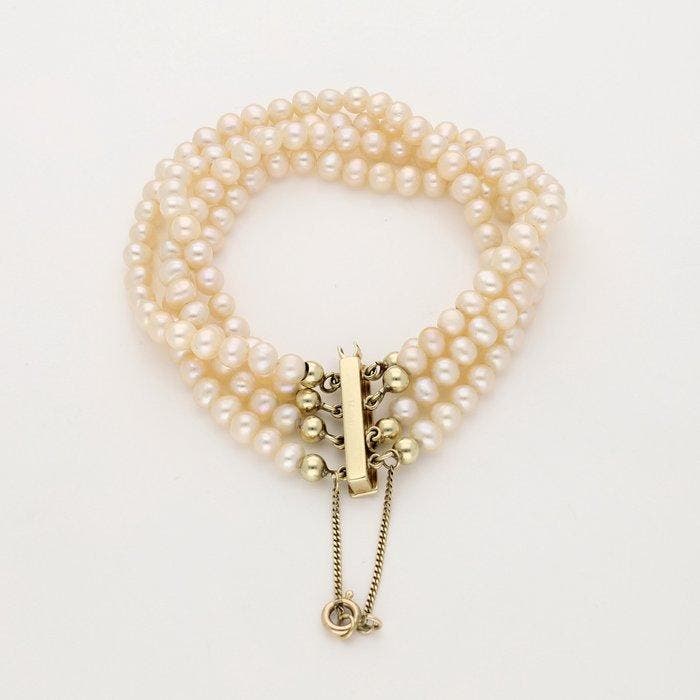 Bracelet - 14 carats Or jaune - Collier de perles, Bijoux, Sacs & Beauté, Bijoux anciens