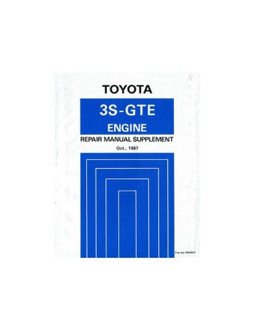 1987 TOYOTA CELICA 4WD 3S-GTE MOTOR WERKPLAATSHANDBOEK ENG.., Ophalen of Verzenden