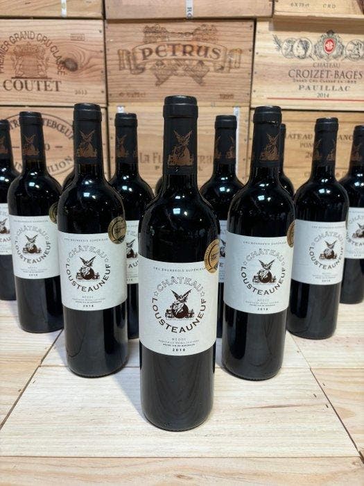 2018 Château Lousteauneuf - Haut-Médoc Cru Bourgeois - 12, Verzamelen, Wijnen