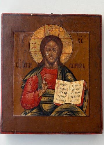 Icoon - Christus Pantokrator - Hout