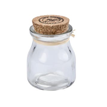Glazen pot met kurken dop, Verzenden, Nieuw