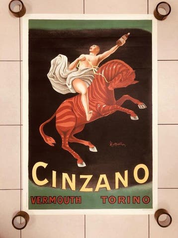 Leonetto Cappiello - Cinzano - Vermouth Torino - Années, Antiquités & Art, Art | Dessins & Photographie
