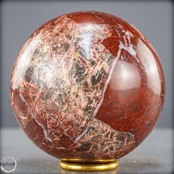 Natuurlijk zeldzame rode jaspis-kwarts Sphere, Himalaya-