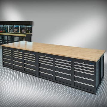 Datona Werkbank PRO - 2x 400 cm - eiken - 12 ladekasten met, Ophalen of Verzenden, Nieuw