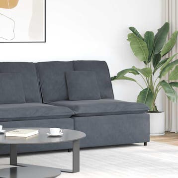 vidaXL Modulaire bank middenmodule met kussens 100 cm, Verzenden