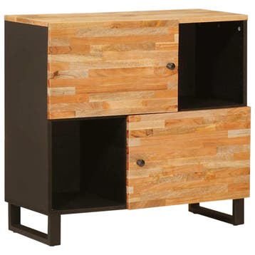 vidaXL Bijzetkast Bruin 80 x 33 x 75 cm Massief Mango Hout, Verzenden