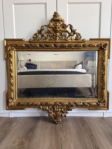 Spiegel - Hout, Vast, IJzer - Koning Louis XV-stijl (1855)