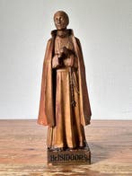 sculptuur, Broeder Isidoor - 38 cm - Gips - 1920, Antiek en Kunst