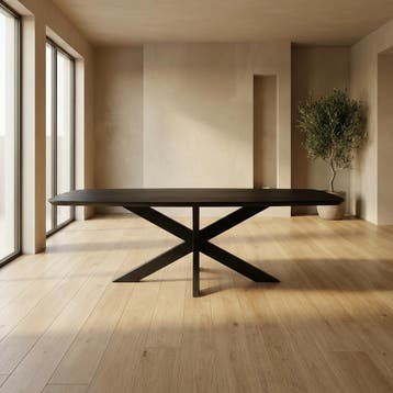 Tafel Deens Ovaal Eikenhout Matrix, Huis en Inrichting, Tafels | Eettafels, Nieuw
