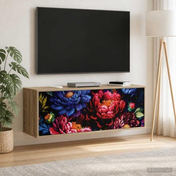 vidaXL Wand gemonteerd TV Kast KIEL 102 x 33 x 40 cm Sonoma, Verzenden, Nieuw