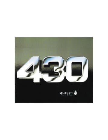 1989 MASERATI 430 BROCHURE ITALIAANS