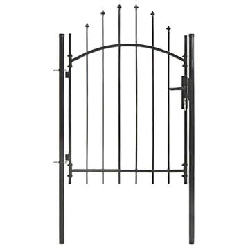vidaXL Tuinpoort Woerden staal 1x1,25 m zwart, Tuin en Terras, Verzenden, Nieuw