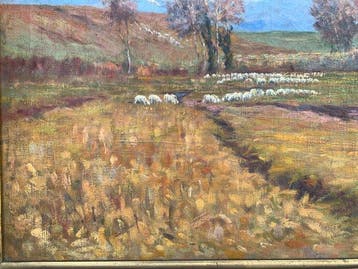 Lorenzo Cecconi (1863-1947) - Gregge in campagna romana
