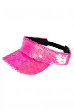 Zonneklep Roze Pailletten Pet Iridescent Sequin Glitter Open, Ophalen of Verzenden, Nieuw