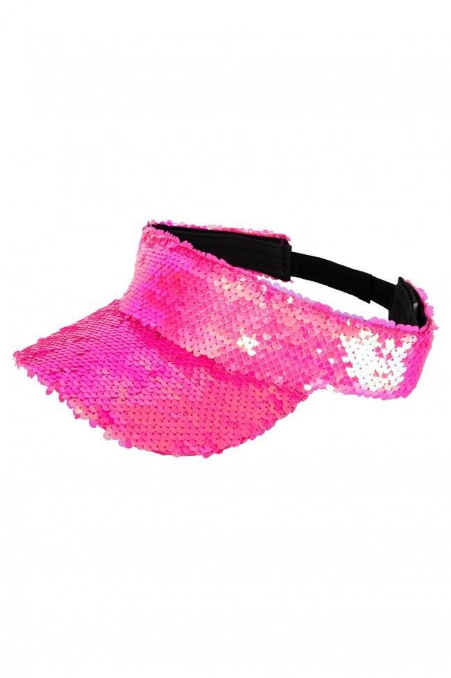 Zonneklep Roze Pailletten Pet Iridescent Sequin Glitter Open, Kleding | Heren, Hoeden en Petten, Nieuw, Ophalen of Verzenden