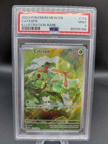 Pokémon - 1 Graded card - Caterpie #172 Full art, Foil,