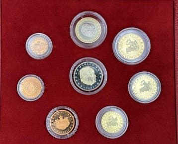 Monaco. Proof Set 2001, Postzegels en Munten