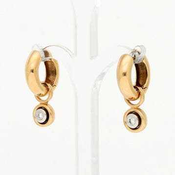 Boucles doreilles - 14 carats Or jaune Diamant (Naturelle), Nieuw