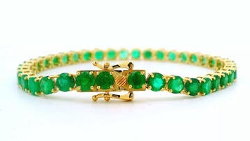 Bracelet - 14 carats Or jaune - 11.59ct. tw. Émeraude -, Bijoux, Sacs & Beauté