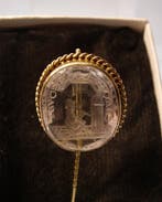 Broche messing - 30.00ct. tw. Quartz - antiek Nadel-Kameo