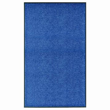 vidaXL Deurmat wasbaar 90x150 cm blauw, Verzenden