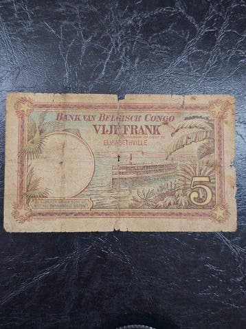 Belgisch-Congo. - 5 Francs - 02/12/1924 - Elisabethville -