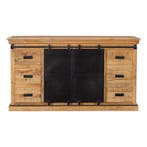 Dressoir Mangohout Milan 190 cm, Verzenden, Nieuw, Overige houtsoorten, Industriële meubels