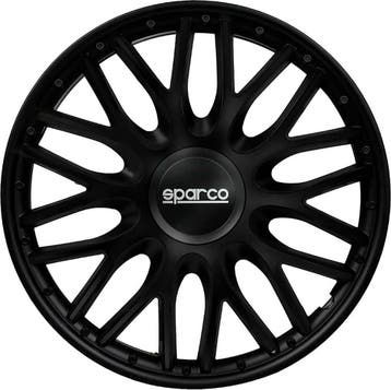 Sparco Wieldoppen Roma - 15-inch - Zwart - Set van 4 stuks, Verzenden