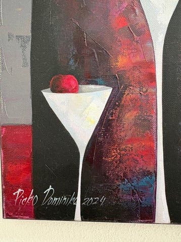 Picko Dominika (XX) - Still life with cherries