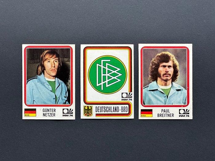 Panini - FIFA World Cup München 74 - 3 Stickers - Emblem, Collections, Autocollants