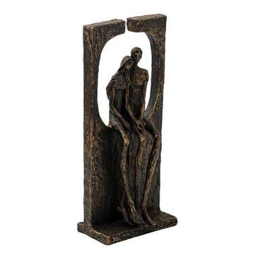 sculptuur, Abstract Lovers Sculpture – Romantic Couple