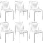 tectake Tuinstoelen Alcudia, weerbestendig, stapelbaar - crè, Tuin en Terras, Verzenden, Nieuw