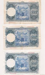Spanje. - 3 x 500 Pesetas - 1954 - Pick 148a (Zonder