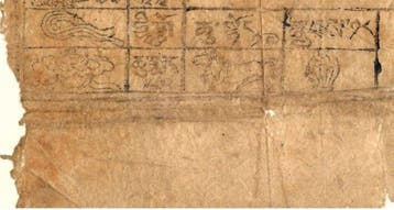 Document - Unknown - Vintage Tibetan Astrology Buddhist Wood