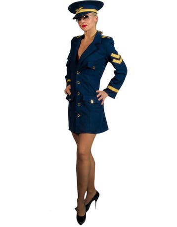 Piloten dame verkleedpak, Ophalen of Verzenden