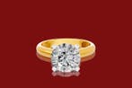 Bague - 14 carats Or jaune - 4.04ct. tw. Diamant (Cultivé en, Nieuw