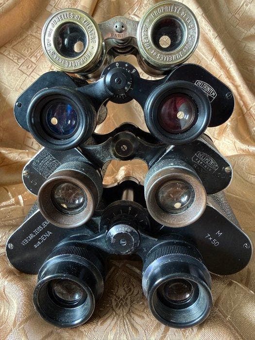 Zoom binoculars - Delfremts 8x30, Deltrintem 8x30, VEB 7x50,, Verzamelen, Foto-apparatuur en Filmapparatuur